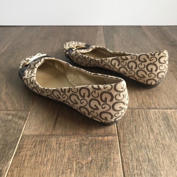 Vintage Y2K G by Guess Farrah 2 Monogram Ballet Flats Shoes - Women's Size 7 - Picture 6 of 14